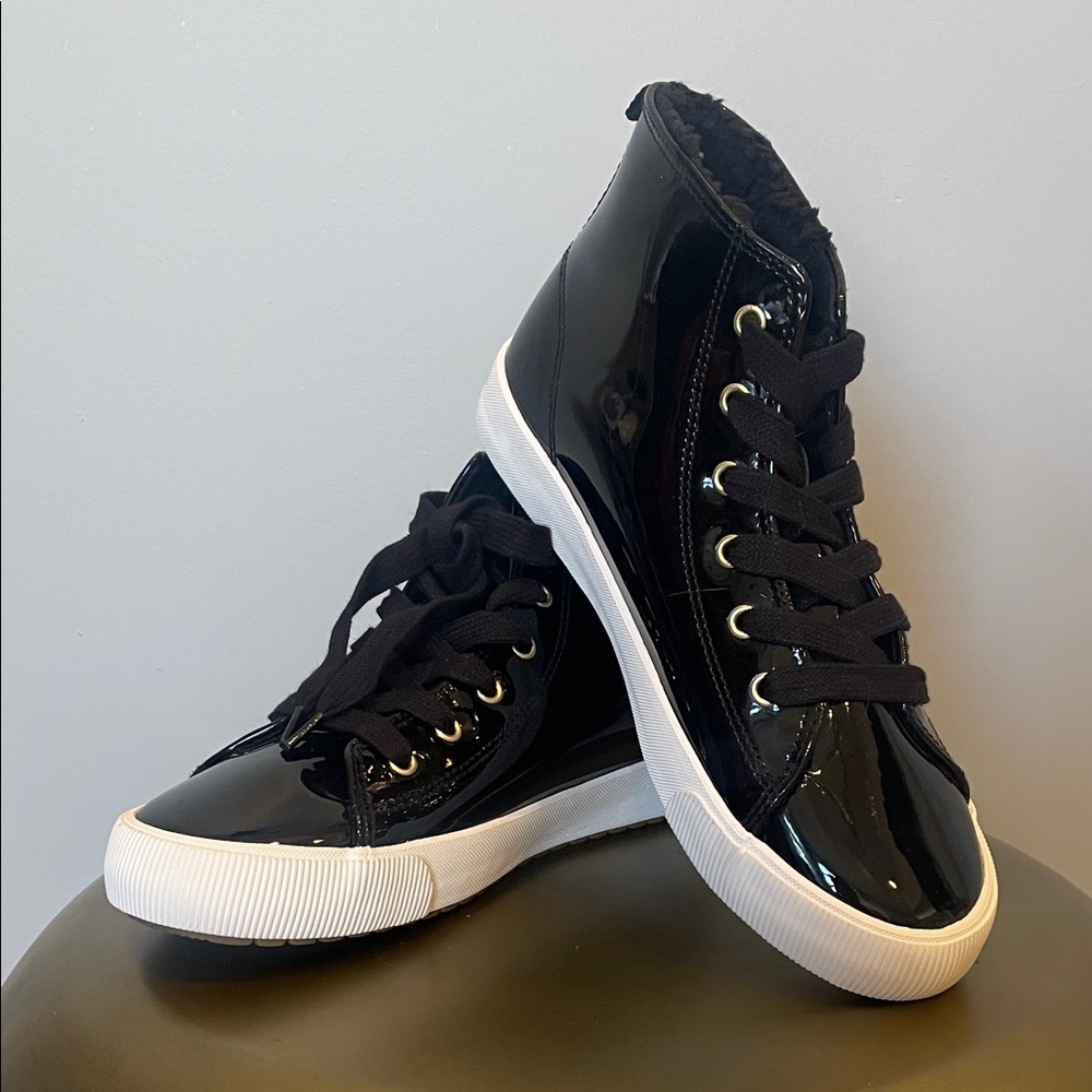 Black patent High-Top Sneakers new